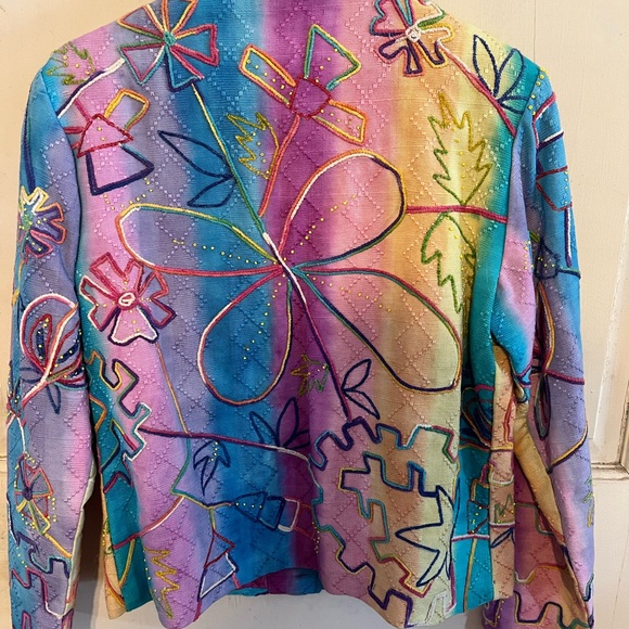 Sandy Starkman Vintage Jacket Abstract Bohemian Pattern Size Small - Picture 3 of 5